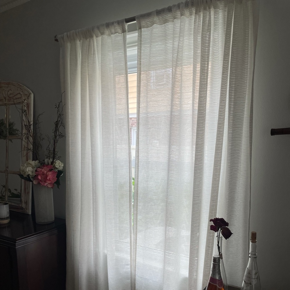 Linen Blend Sheer Curtains